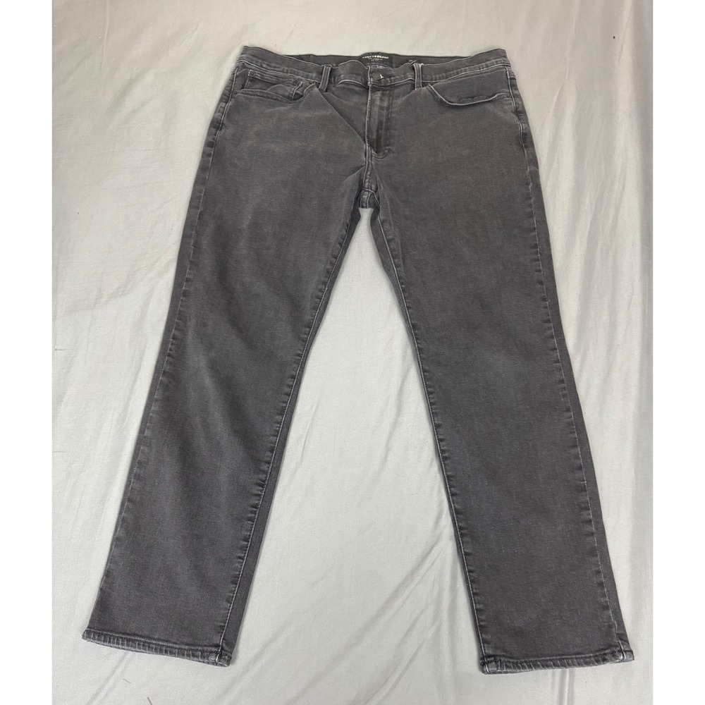 Lucky Brand 121 Slim Straight Jeans Mens 36x30 (37x29) Faded Black Stretch - Picture 1 of 16